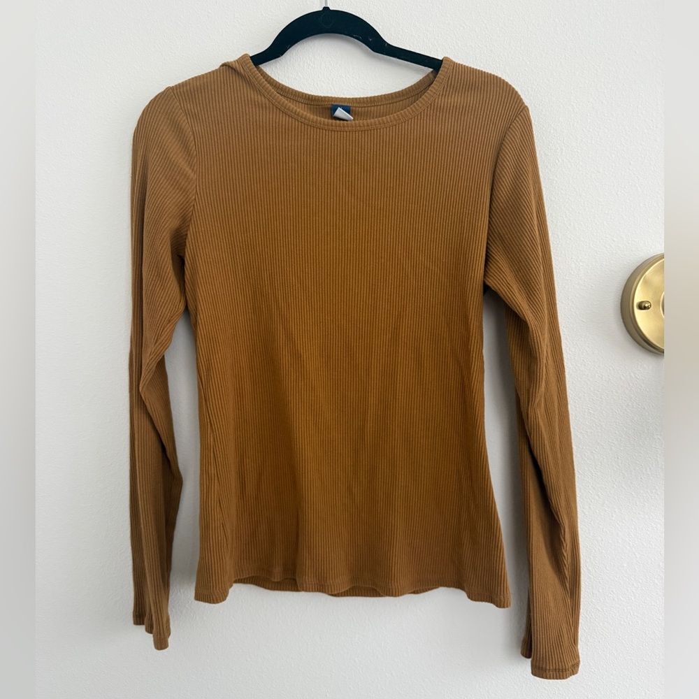 Old Navy Women's Mustard Long Sleeve Top - Picture 3 of 3